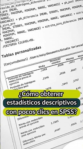 Genera estadísticos descriptivos en minutos con SPSS