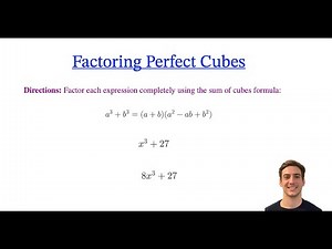 Math Algebra: Factoring Perfect Cubes (Math Tricks)