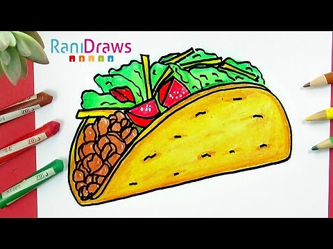 How to draw a TACO - Step by step