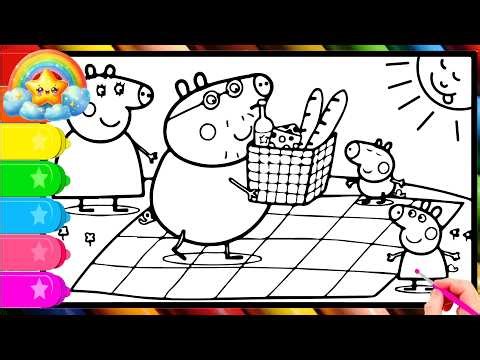 Mummy Pig goes on picnic in the forest| Peppa Pig Official Full Episodes | Peppa Pig coloring book