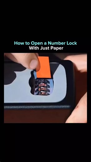 Detailed Clips on Instagram: "A creator demonstrates a low‑tech but precise method for decoding a number‑lock. By sliding a piece of paper into the gap beside each wheel, he feels for the point where the paper drops into alignment, revealing the correct digit. Follow for daily breakthroughs at the intersection of AI and technology. . . . . Credit: mikeshaketv . . . ."