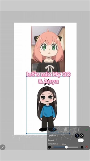 Anya X My OC #spyxfamily#anya#art #anime#animeart #digitalart#ibidpaintx #drawing #trending#shorts