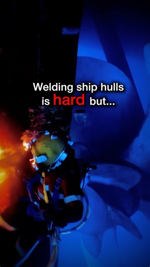 Welding ship hulls while the 40 meter waves try to kill you 🌊 #oilrig #extreme