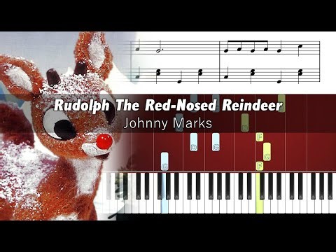Rudolph The Red-Nosed Reindeer - Piano Tutorial with Sheet Music
