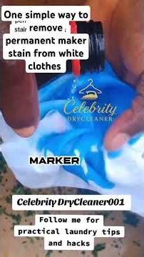 How to remove permanent maker stain from white clothes #laundrytips#permanentmakerremoval
