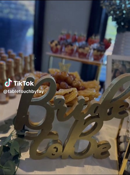 Beautiful bridal sweet table set up!!! Dm now to book your next event!!! #sweettable #sweettabledecor #bridalshower #bridalshowerparty #bridalshowersweetstable