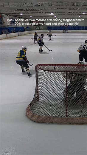 First time back on the ice since the end of December. I requested this year in my annual physical to see a cardiologist. After tests they found 100% blockage in my left descending artery, or the WIDOWMAKER. I never had symptoms, and was caught off guard by this. I got it stented and the blockage has been opened up. I got cleared for normal activities last Thursday. I am not going to stop living as long as I’m able and tonight I felt like a new person. #heart #hearthealth #cardiac #widowmaker #ho