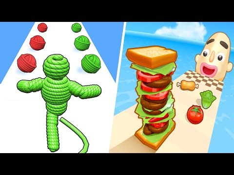 Sandwich Runner 🆚 Rope Man Run Looking Good Walkthrough Gameplay MHT12