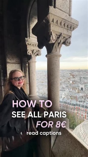 HOW TO SEE ALL PARIS? 💛 Head up to the dome of Sacré-Cœur in Montmartre. The basilica is free, but the dome has a small entrance fee (8€ for adults) — and the 360° view from the top is honestly better than most paid viewpoints in the city. Usually no queues, even at sunset 🌅 Hi, I’m Masha — a tour guide in Paris for adults and children. Here I share stories about my favorite city, life in Paris, and of course, my tours! Follow me so you don’t miss anything! #paris #parisvlogger #paristour