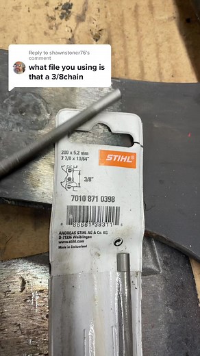 Replying to @shawnstoner76 #file #chainsaw #sharp