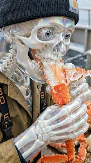 SKELETON ASMR KING ALASKA CRAB 🦀