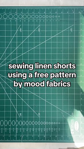 the breeziest shorts for summer using a free pattern (linden sleepwear set) by mood fabrics 🍃☀️🕊 #sewing #sewingtiktok #easysewingproject #beginnersewing #freesewingpattern