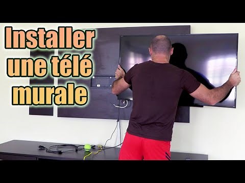 Install a TV wall mount. Hang a TV on the wall. Tilt and swivel TV.
