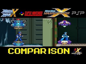 Mega Man X SNES vs Mega Man Maverick Hunter X PSP: 25th Anniversary version difference comparison