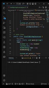 Java Custom Exception Example Ride Booking System with User Input & Validation