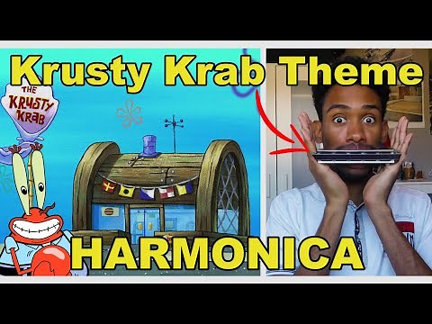 SpongeBob - Krusty Krab Theme on Harmonica + TABS