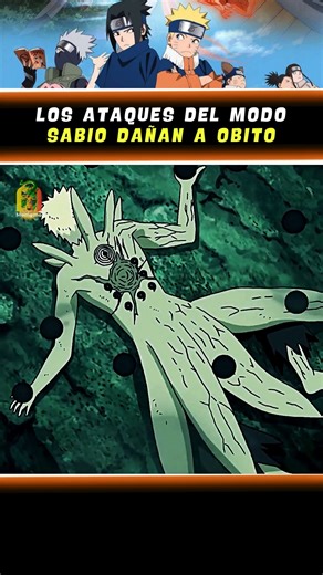 Los ataques del modo sabio dañan a Obito 😱 #anime #naruto #obito #fblifestyle | Mememo