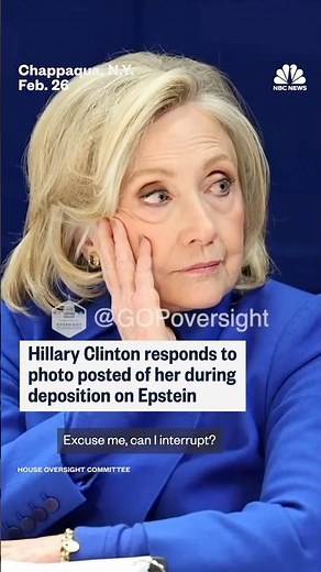 Hillary Clinton responds to photo posted of her during deposition on Epstein