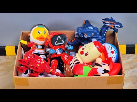 Satu Kotak Penuh Robot Dinosaurus, Robot Squidgame, Robot Gurita, Robot Joget, Robot Thomas, dll