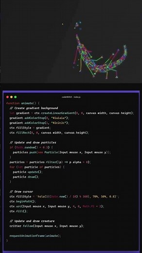 Reptile Cursor Animation 🐍 | HTML CSS | #shorts #youtubeshorts #cssanimation #coding #shortsfeed