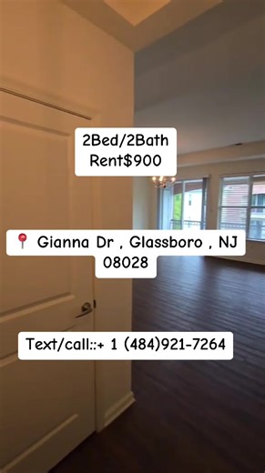 2Bed/2Bath Rent$900 Deposit/$400 📍 Gianna Dr , Glassboro , NJ 08028 Text/call:: 1 (484)921-7264 #newjersey #glassboronj #fyp #luxuryapartment #luxuryhomes #luxury #apartment #apartmenttour #apartmentdecor #affordable #realtor #available #goviral #fypppppppppppppppppppppp