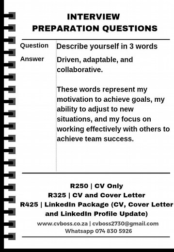 Interview Preparation Questions | www.cvboss.co.za #cvboss #cvwriter #interviewprep