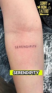 El significado del tatuaje serendipity ✒️🖤✅ #serendipity #tattoo #sorrymomtattoo #tatuajes #tattoos | Sorry Mom Tattoo