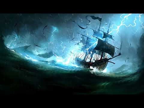 pirate ship storm thunder 4k live wallpaper