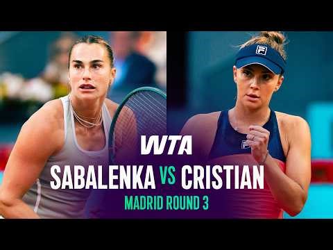 Aryna Sabalenka vs. Jaqueline Cristian | 2026 Madrid Round 3 | WTA Match Highlights