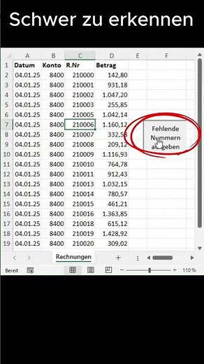 Dieses Excel-Makro findet jede fehlende Nummer
