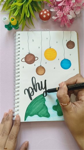 Easy 'Physics' Project Paper idea🌏✨| #shorts #youtubeshorts