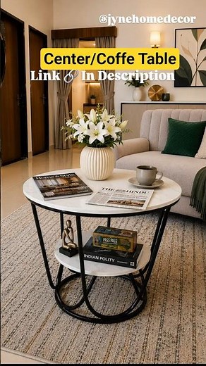 Round Marble Finish Center Table | Coffee Table #coffeetable #centertable #amazon #homedecor #diy
