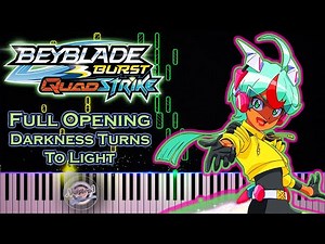 Beyblade Burst Quadstrike Full Opening Piano Tutorial and Cover - Beyblade Quadstrike Opening Full