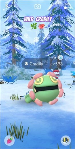 Cradily caught in the wild! 🌿🐙 Rare catch! #pokemongo #shorts #cradily (👍🏽 & Subscribe for more!)