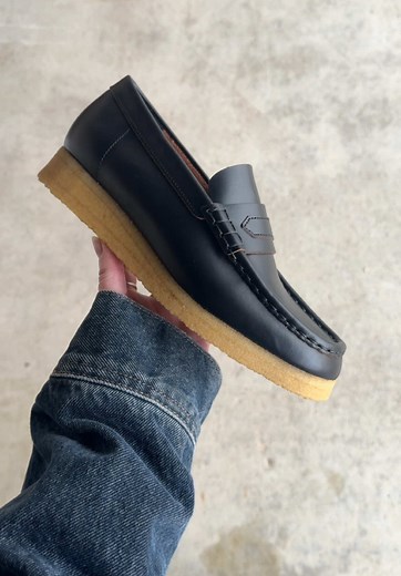 The Wallabee™ Loafer in Black Smooth Leather - ClarksOriginals