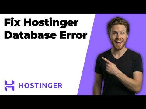 Fix Hostinger Database Error (2026 Easy Guide)