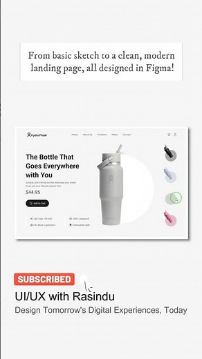 Design and Animate a Modern Website/Prototype in Figma 💥 | #short #shorts
