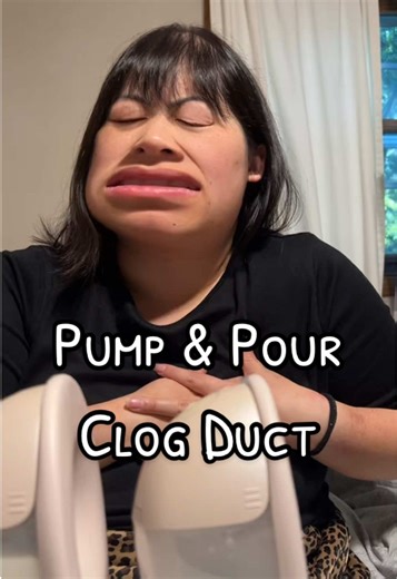 Started my day with a clogged duct and she’s been hanging on way too long 😅 Tried my eufy pump, but nope… still stuck. So here we are! Pump & Pour ✨