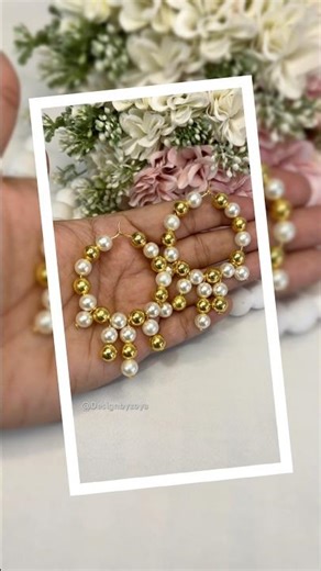 DIY easy earrings making tutorial😍✨#diy #earrings #making #craft #viralshort #trendingshorts #art