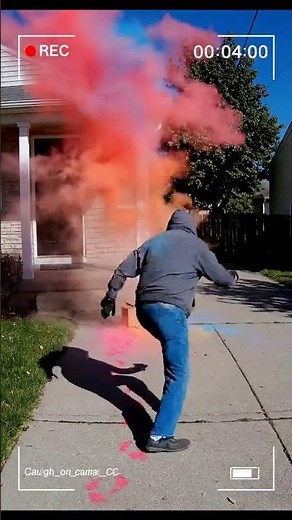 Porch Pirate Triggered Color Trap! Caught on CCTV #pirate