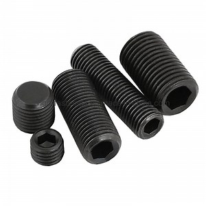 [Hot Item] DIN913 Grade 45h Flat Point Grub Screw M4 X 5 Hexagon Socket Set Screws Black Alloy Steel Hex Socket Set Screw
