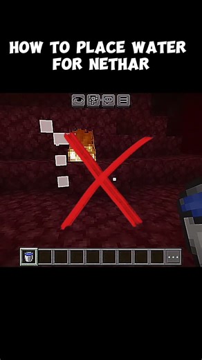 how to place water in nether