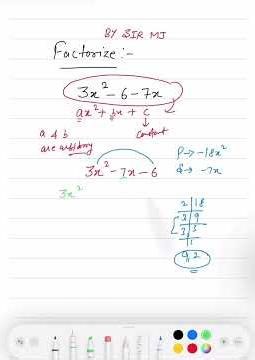 How to factorise of a quadratic polynomials
