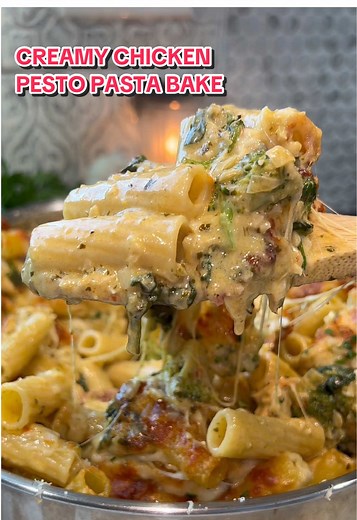 Creamy Pesto Chicken Pasta Bake Recipe for Easy Dinner