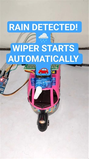 Automatic Car Wiper Using Arduino & Rain Sensor 🚗🌧️ #arduino #arduinoproject #scienceproject #coding