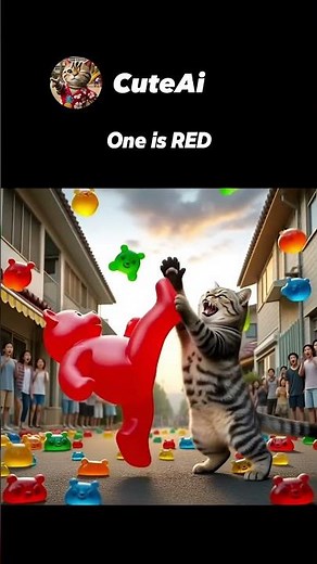 Gummy Bears Are Chasing Me(Cat Edition)#funny #funnycats #memes #cat #cute #cartoon