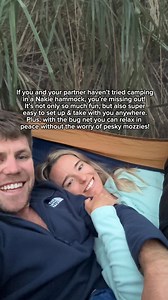 Camping just got better with Nakie Hammocks! 🌿 If you and your partner haven't tried camping in a Nakie Hammock, you're missing out on the ultimate relaxation! 😎 🦟 Bug net included – No mozzies, just peace! 🌿 Quick setup – No knots, just relax. 💪 Supports 225kg – Perfect for two. 🌍 Eco-friendly – Made from recycled materials. 🌎 Free shipping & lifetime warranty. Make your next adventure mosquito-free and stress-free. Shop now and experience the ultimate outdoor comfort! | Nakie