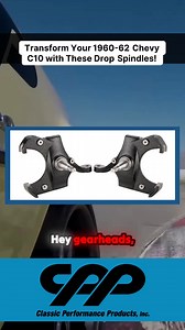 11 reactions |  Give your 1960–62 C-10 that perfect stance without sacrificing ride quality with our 2.5” OE Type Drop Spindles (Pair) – Part #CP4S1. Built for style ✅, engineered for strength ✅, ready for the streets ✅. #C10 #C10Nation #C10Life #ClassicTruck #ChevyC10 #DroppedC10 #TruckRestoration #C10Community #ClassicChevy #C10Trucks #C10Scene #LoweredTruck #ClassicC10 #C10Addicts #C10Love | Classic Performance Products, Inc | Facebook