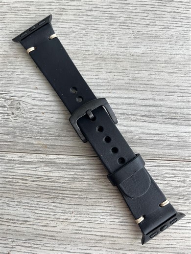 Handmade Watch Band, Custom Leather Bands, 49-42-45-46-38-44-41-40 Mm Series 11-1, SE, ULTRA, BLACK - Etsy