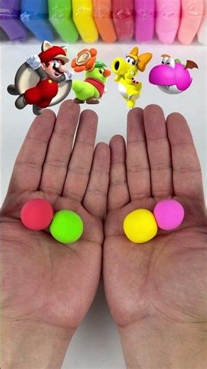 Super Mario & Prince Florian vs Birdo & Draglet | Color Mixing #supermario #shorts #clay